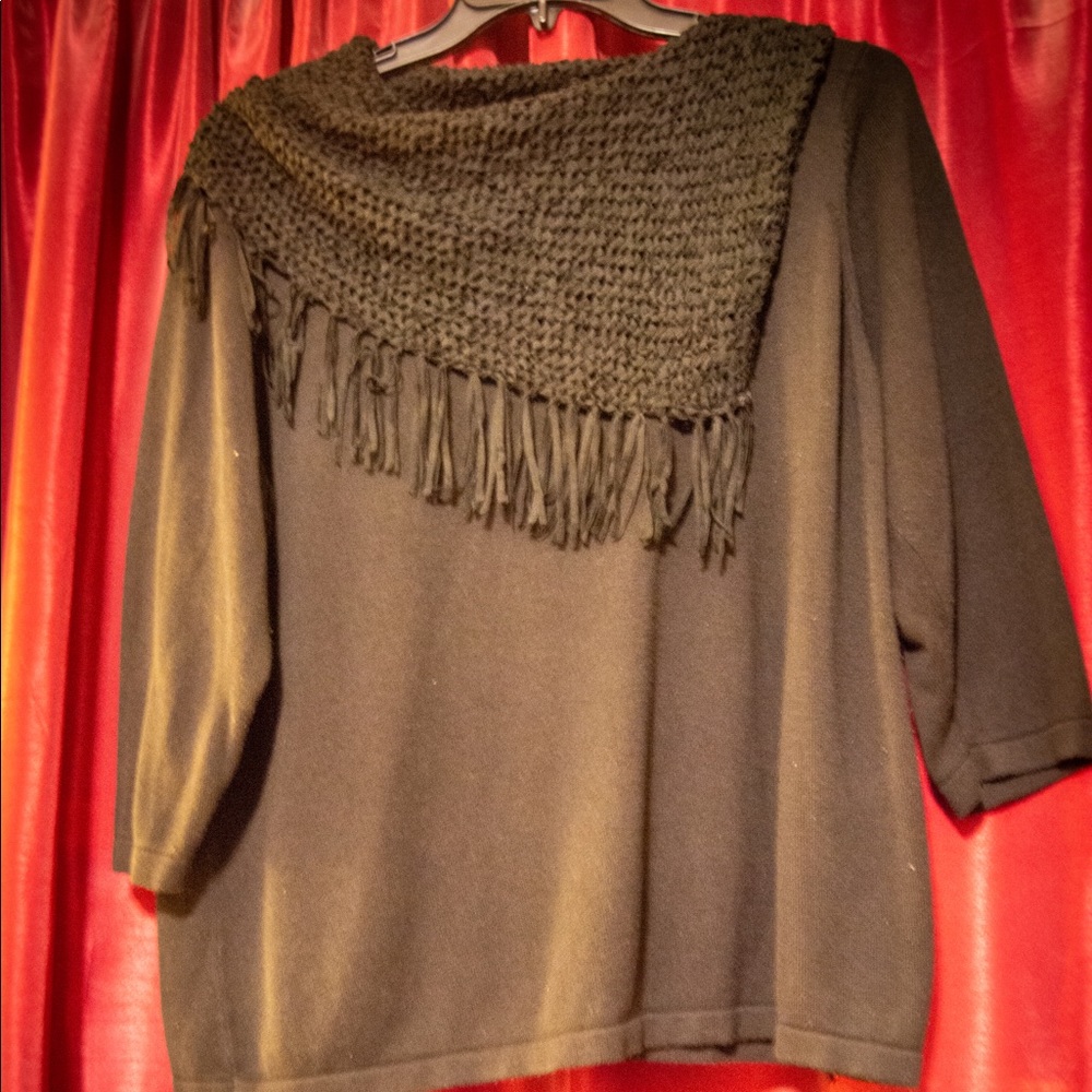 POP Black cowl sweater
